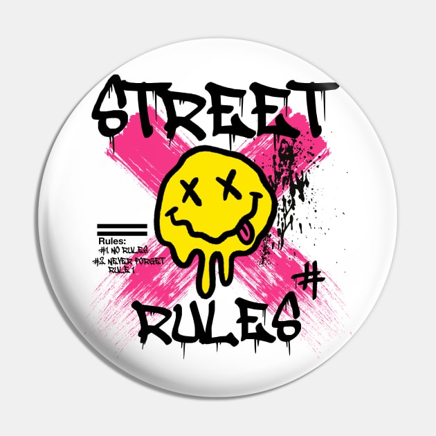 Street Rules Pin by xyz_studio