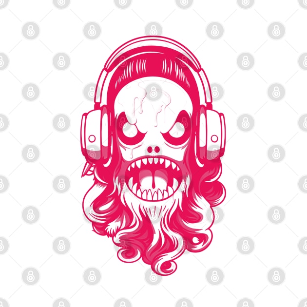 horror and cute headphone fantastic and gotic graphic design ironpalette by ironpalette