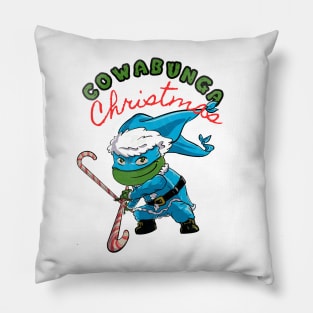 COWABUNGA CHRISTMAS LEO! Pillow