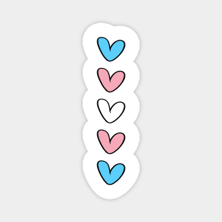 Transgender hearts flag Magnet