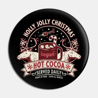 Holly Jolly Vegan Christmas, Old Fashioned Reindeer Vintage Vegan Christmas 2023 Gifts Pin