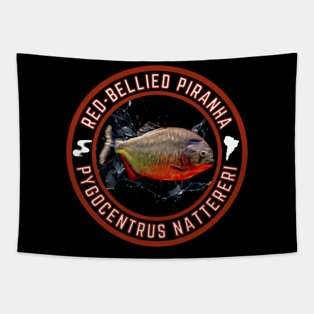 Red-Bellied Piranha Pygocentrus Nattereri Tapestry by Mojave Trading Post