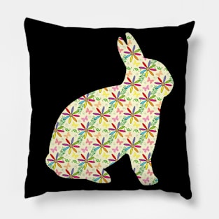 Bunny - Floral Pattern Design Pillow