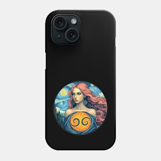 ZODIAC Cancer - Astrological CANCER - CANCER - ZODIAC sign - Van Gogh style - 16 Phone Case