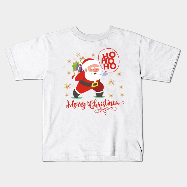 Ho Ho Ho Santa Brings Gifts On Merry Christmas Gift Ideas Kids T Shirt Teepublic