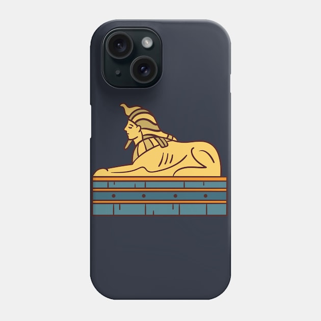 Egyptian Hieroglyphics Egyptology Gift, Egyptian Symbol sphinx Phone Case by hugandmug