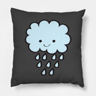 Happy Little Rain Cloud Pillow