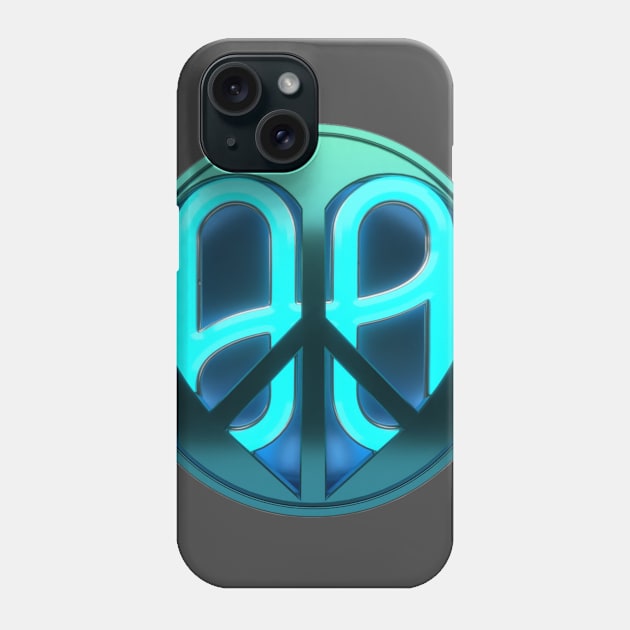 PeaceLoveHarmony.ONE Blue Heart Phone Case by Peace Love and Harmony