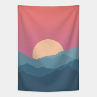 Mountain Sunset Tapestry