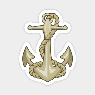 Gold Anchor and Rope Magnet