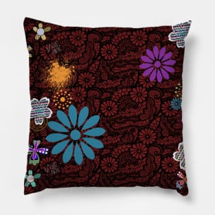 Colorful floral pattern Pillow