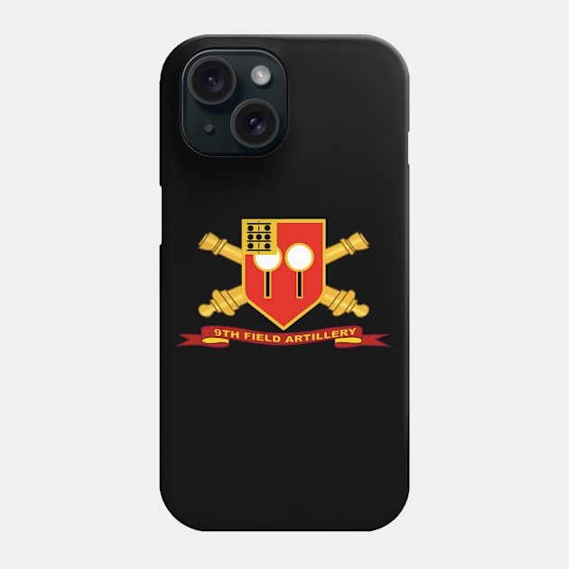 9th Field Artillery w Br - Ribbon Phone Case by twix123844