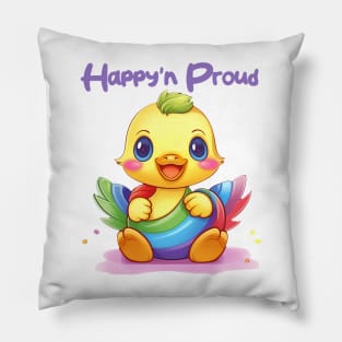 Happy Pride Kawaii Duck Pillow