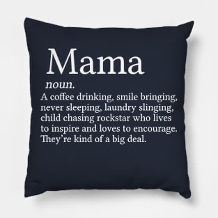 Funny Mama Gift Mother's Day Gift Mama Definition Pillow