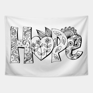 Hope lettering single word Tapestry