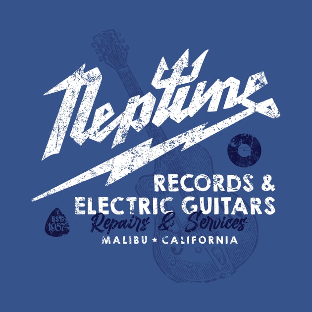 Neptune Records and Guitars by MindsparkCreative