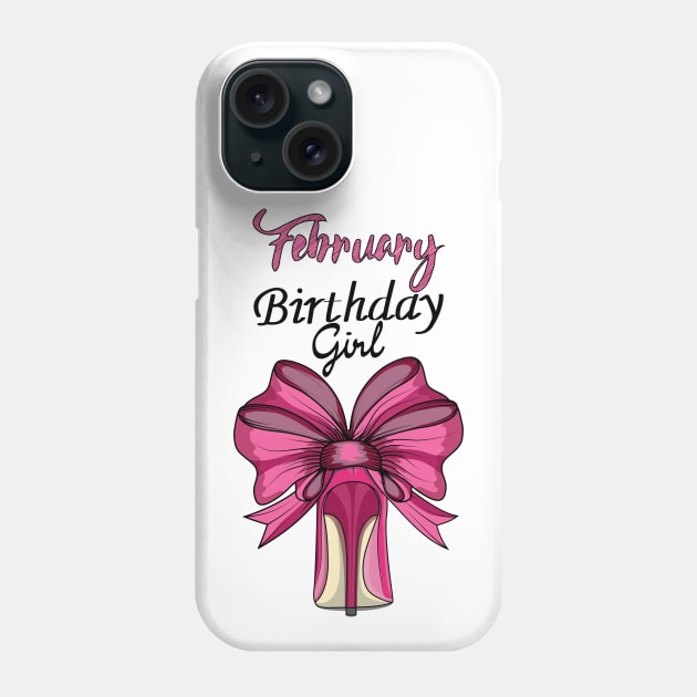 February Birthday Girl Phone Case by Designoholic