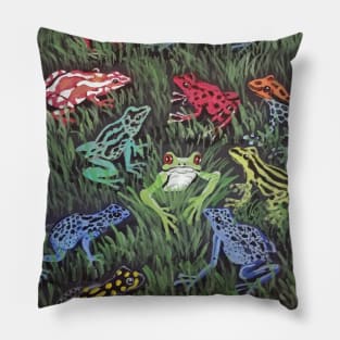 Tropical Frogs Pillow