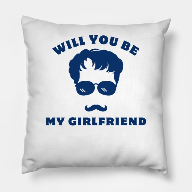 will you be my girlfriend Pillow by GraphGeek