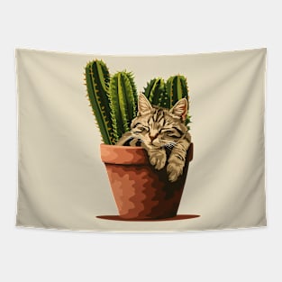 cactus and cat Tapestry