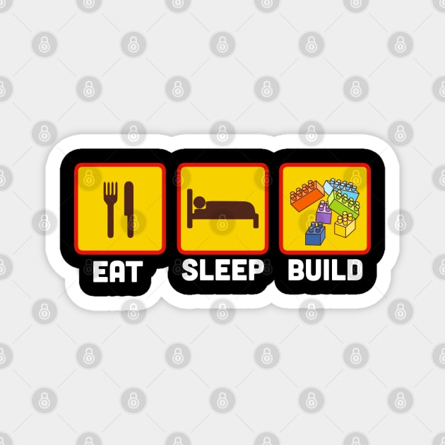 Eat Slee Build Lego Magnet by indigosstuff