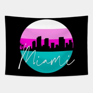 Miami Skyline South Beach Tapestry