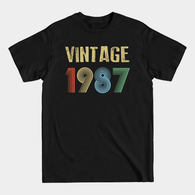 Disover Vintage 1987 Birthday - Vintage 1987 Birthday - T-Shirt