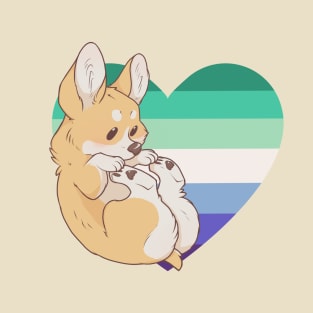 Gay Men Pride Corgi T-Shirt