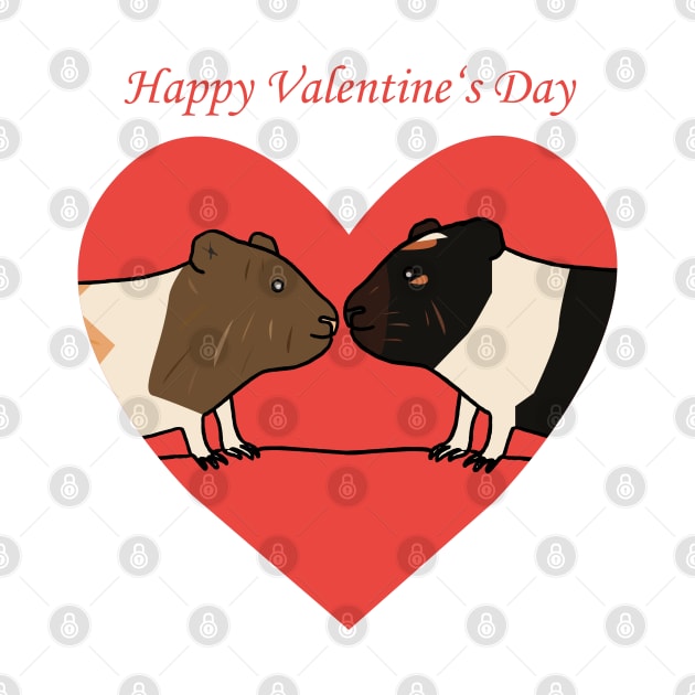 Guinea Pig Happy Valentine's Day by Anke Wonder 