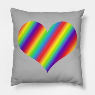Love Heart In Colours of the Rainbow Pillow