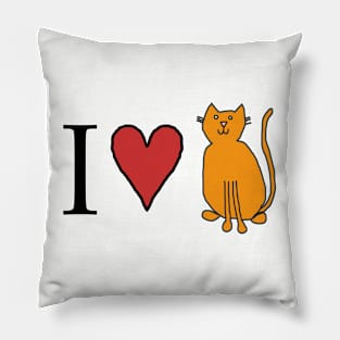 I Love Cats Pillow