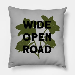 Wide Open Road, green & black Pillow