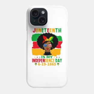 Independence Day Afro Melanin Natural Hair Juneteenth Phone Case