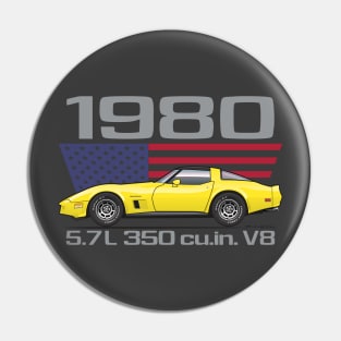 Yellow 1980 Pin