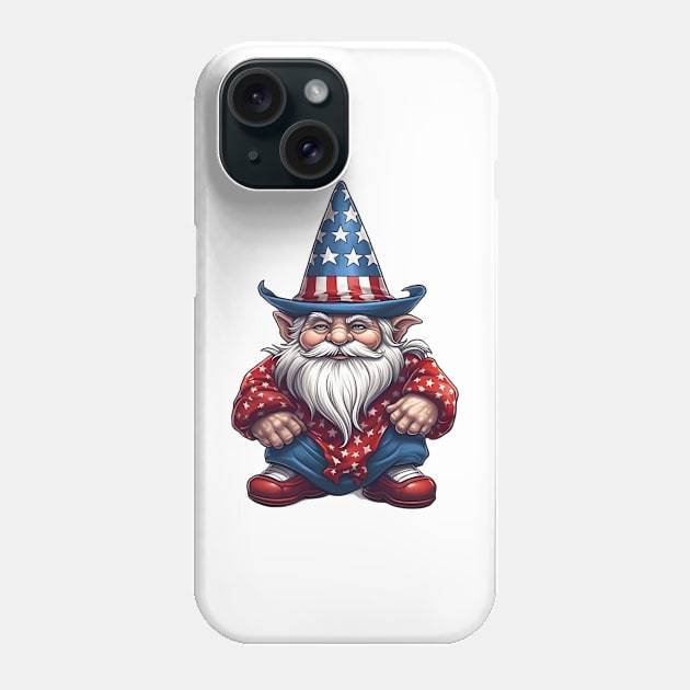 4th of July Gnome #1 Phone Case by Chromatic Fusion Studio