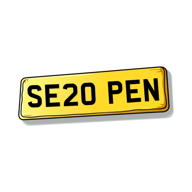 SE20 PEN Number Plate by We Rowdy