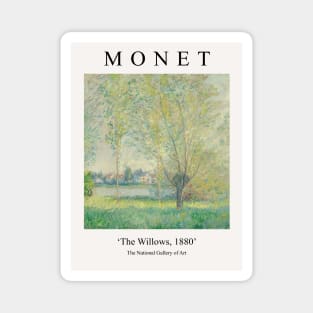 Claude Monet The Willows 1880 Painting Magnet