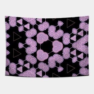 Kaleidoscope of Floating Purple Mandalas Tapestry