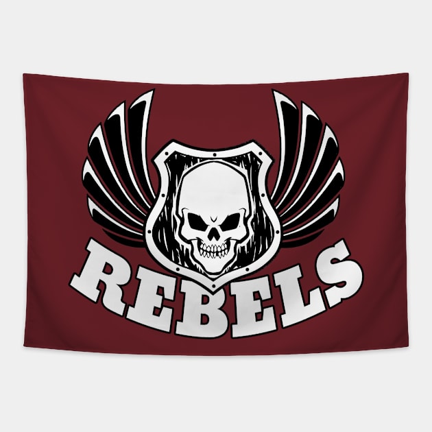 Rebels Mascot Tapestry by Generic Mascots