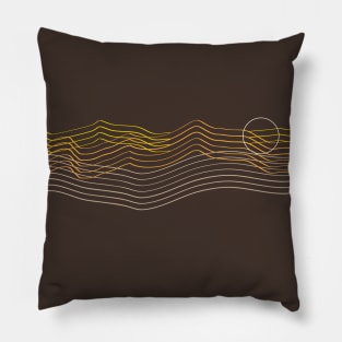 Mountain Wave Sunset Pillow