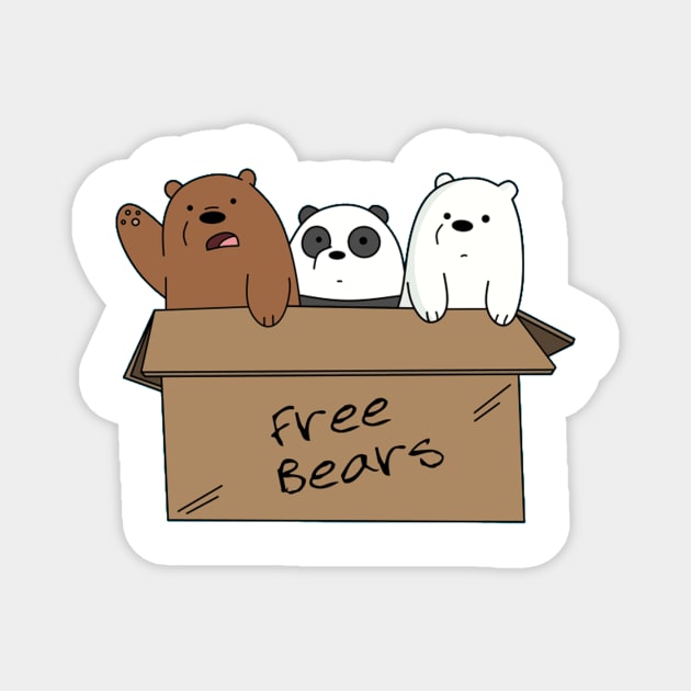 We Bare Bears Magnet by positive_negativeart