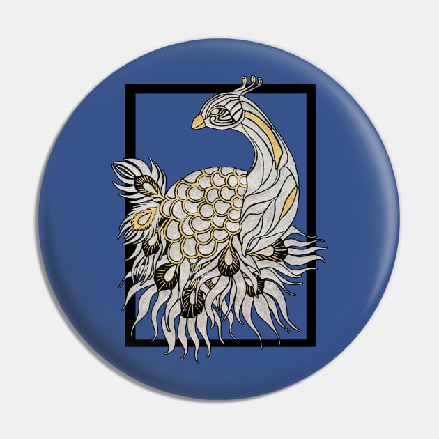 Gold Peacock Pin by ElisabethFriday