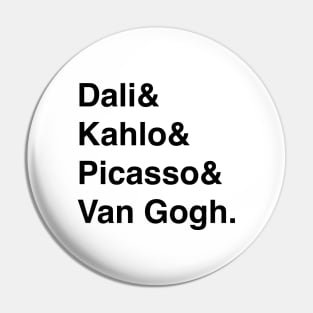 Famous artists list Pin