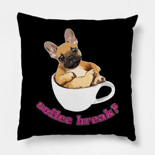 French Bulldog Dog coffee lovers Pillow