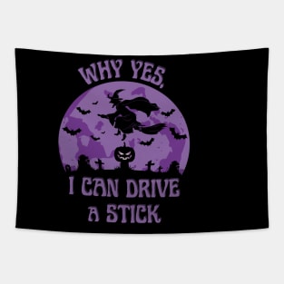 Why Yes, I Can Drive A stick Witch Casual Wear Tapestry