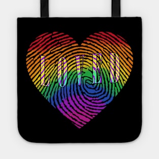 Pride Loved Fingerprint Heart Tote