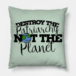 Destroy the patriarchy not the planet Pillow