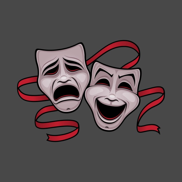 Comedy And Tragedy Theater Masks by fizzgig