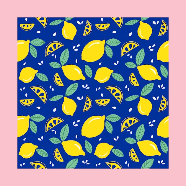 Cute Lemon Pattern by The Artsychoke