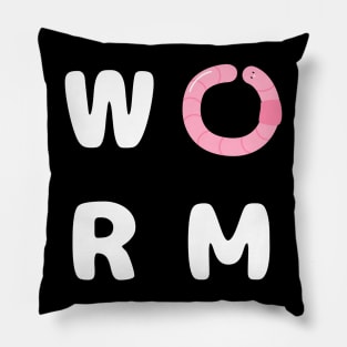 Cute Worm Farmer Vermiculture Pillow